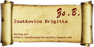 Zsatkovics Brigitta névjegykártya