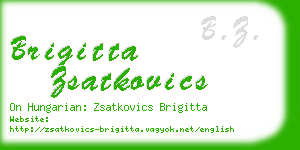 brigitta zsatkovics business card
